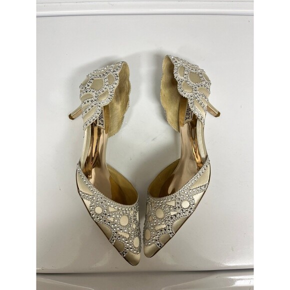 ✨👠 Badgley Mischka Ginny Pointed Toe D’Orsay Evening Heels 👠✨ - Picture 4 of 6